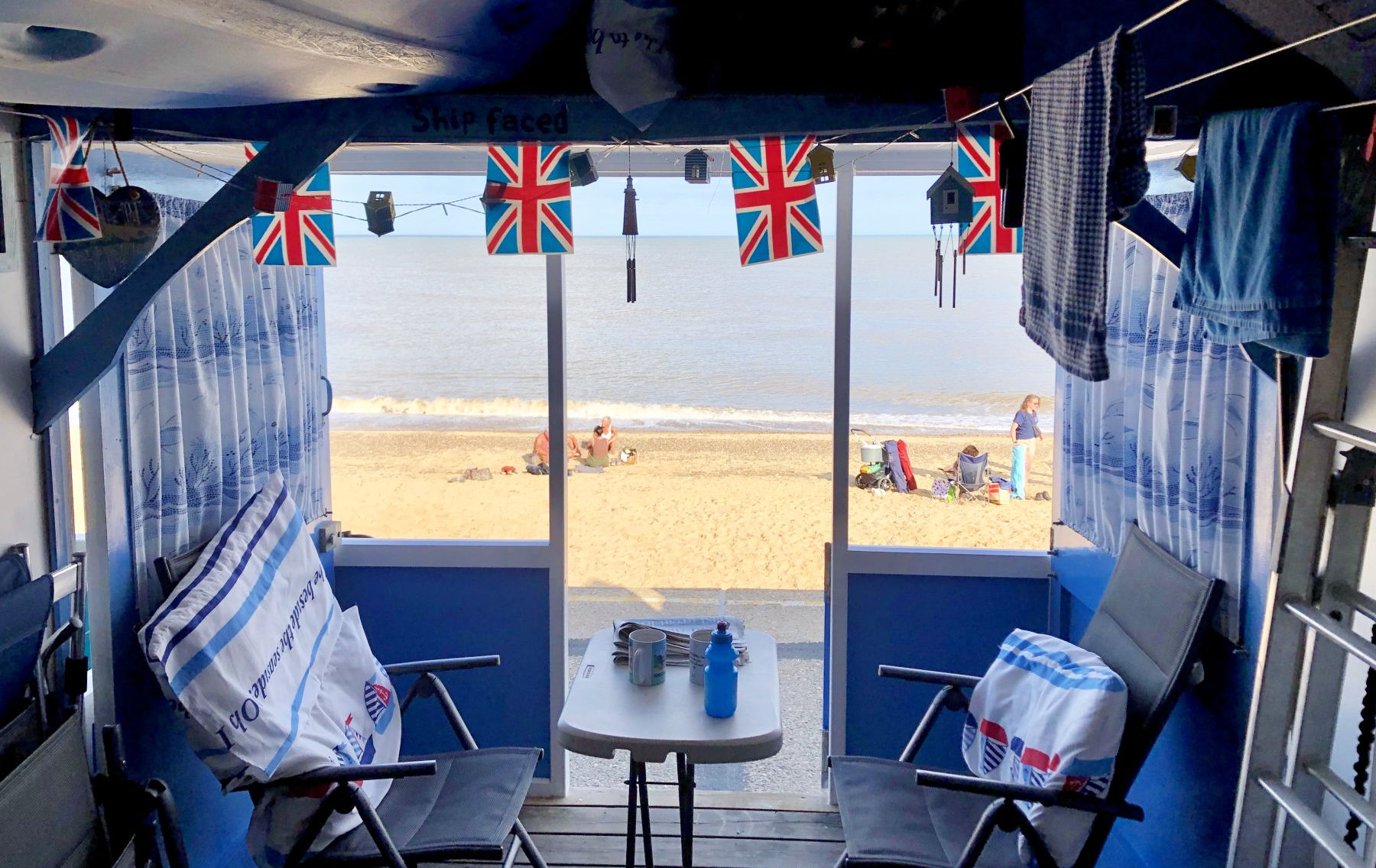 LOOKING OUT FROM BEACH HUT